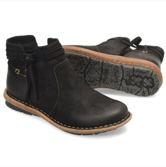 New Born black leather Wynter  ankle boot size 6.5 - Picture 4 of 15